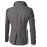 Men's Solid Casual Coat,Cotton / Polyester Long Sleeve-Gray