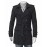 Men's Solid Casual / Work Trench coat,Polyester / Wool Blend Long Sleeve-Black / Gray