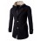 Men's Solid Casual / Work CoatCotton / Polyester Long Sleeve-Black / Gray hot sale brand fashion