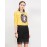 Women's Going out Street chic Spring / Fall T-shirtPrint Round NeckSleeve Yellow Polyester / Spandex Medium