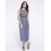 Women's Casual/Daily / Holiday / Plus Size Boho Chiffon / Swing Dress,Print Round Neck Midi Sleeveless Blue Polyester Summer High Rise