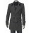 Men's Solid Casual / Work Trench coat,Polyester / Wool Blend Long Sleeve-Black / Gray